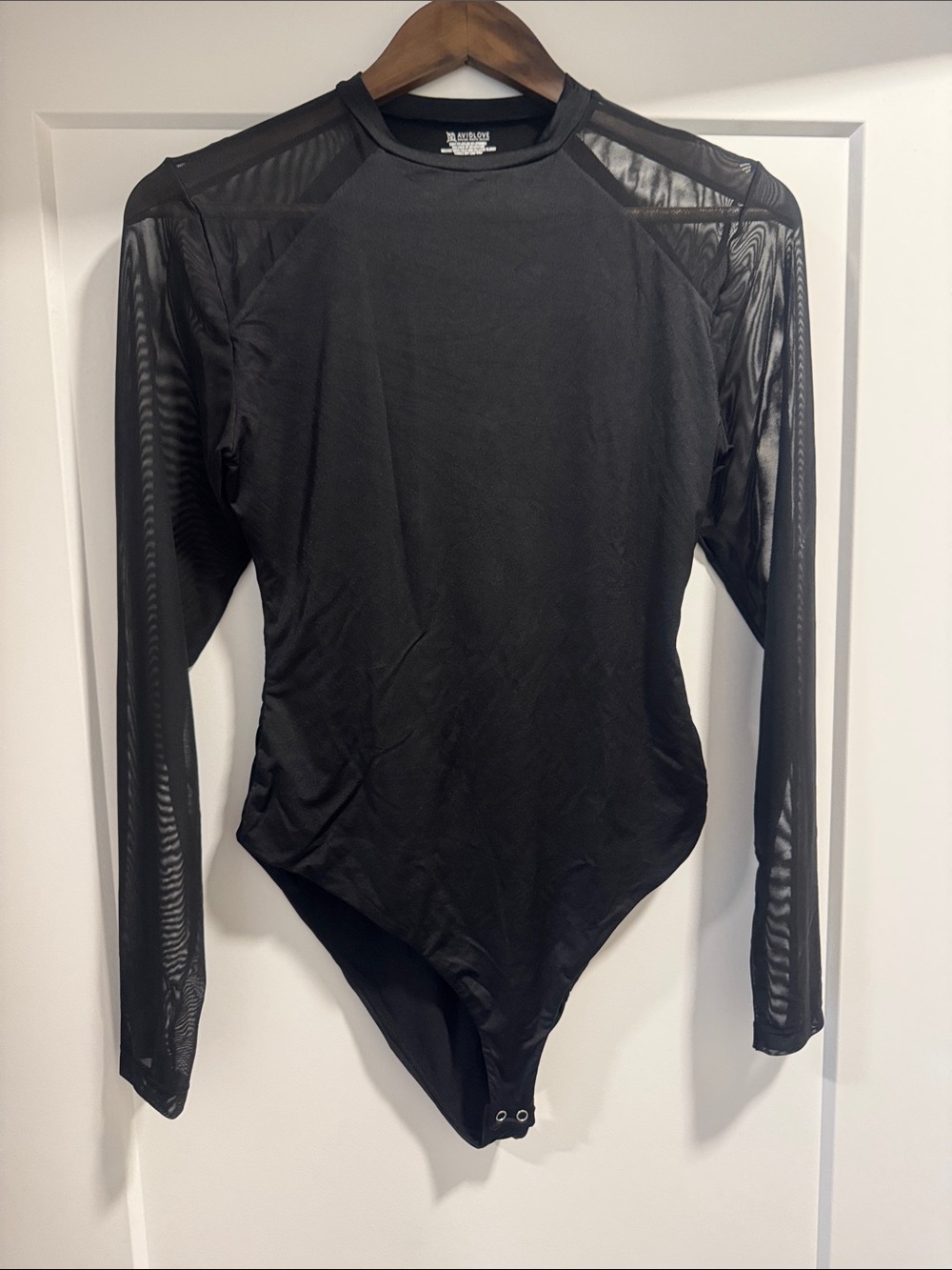 Black Long Sleeve Mesh Bodysuit - NEVER WORN